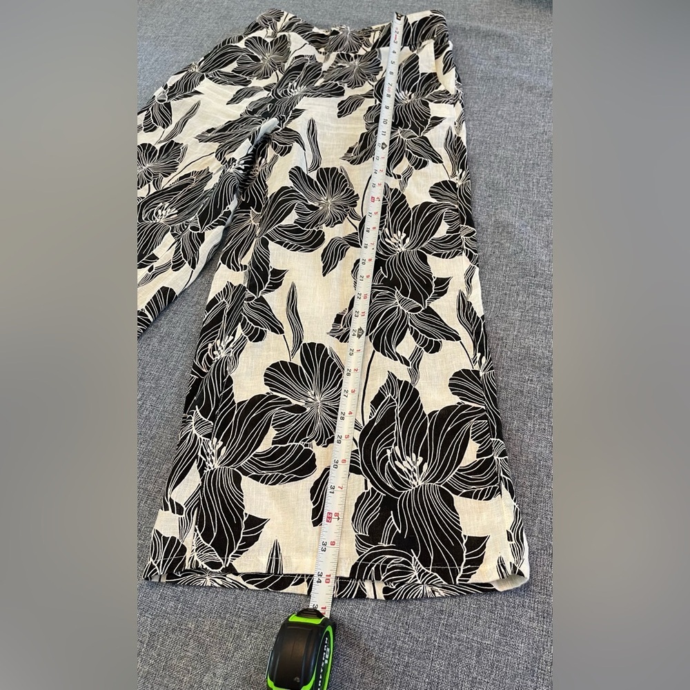 Tahari 100% Linen Tropical Print Pants – Chic & Effortless Style Size Med - Picture 5 of 7